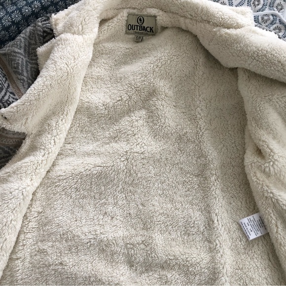 Outback Trading Co Gemma Women's Southwestern Sherpa Lined Teddy Jacket - Picture 8 of 10